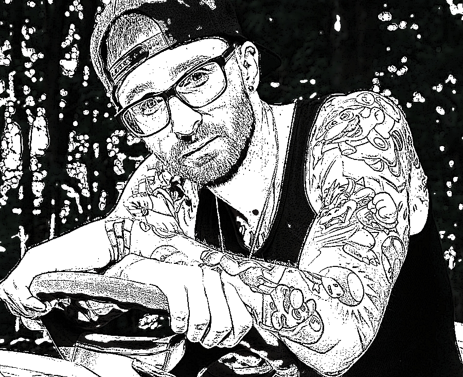 Chris Webby altered image from his website.