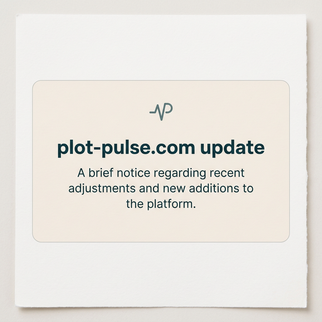 Text stating plot-pulse.com update and notice about recent adjustments and new additions